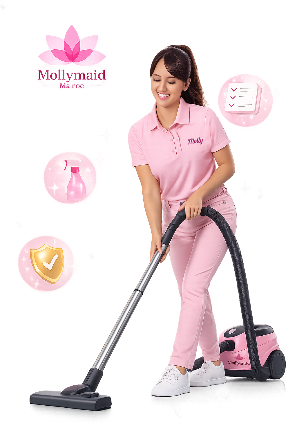 Professionnelle Mollymaid en intervention